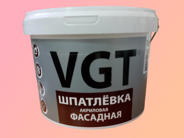 Шпатлевка фасадная акриловая VGT 3,6кг.