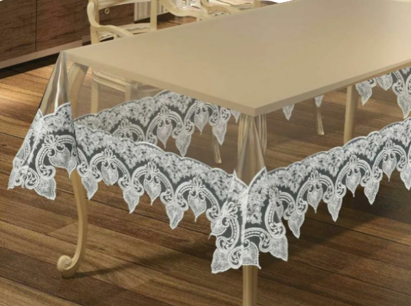 Скатерти силиконовые с пробивной каймой VELLO 140х180см. и 140х220см.